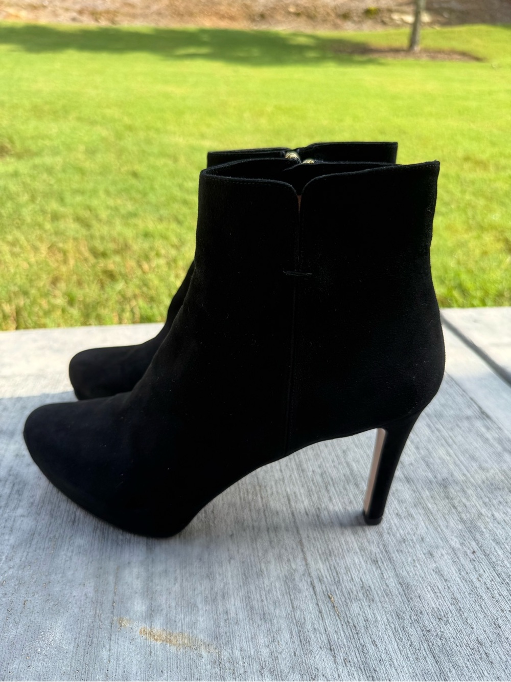 Pura López Nicole Black Suede Brown-Heel Pointed-Toe Ankle Boots EU 41